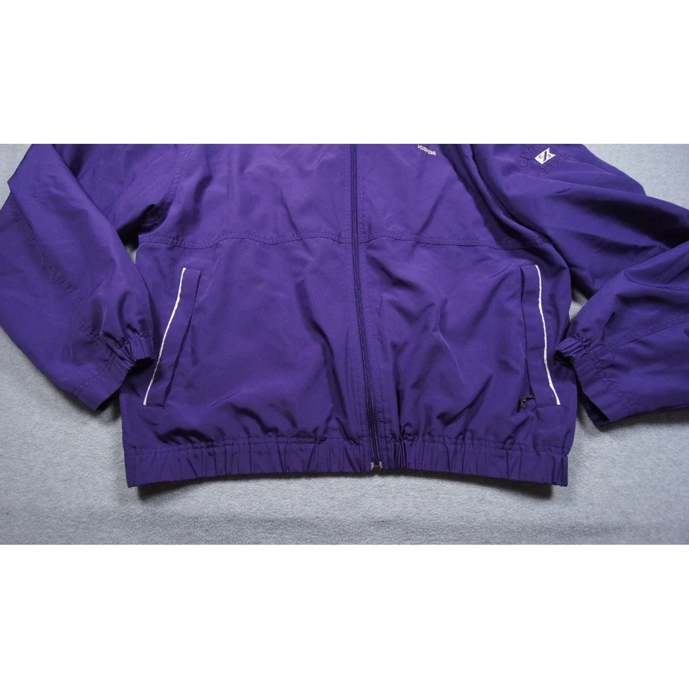 University of Washington Jacket Mens Large Purple Windbreaker College Huskies